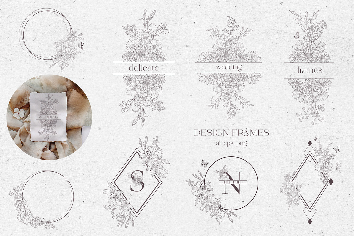 Delicate Wedding Design., a Decorative Illustration by Designwork (Photo 6 of 16)