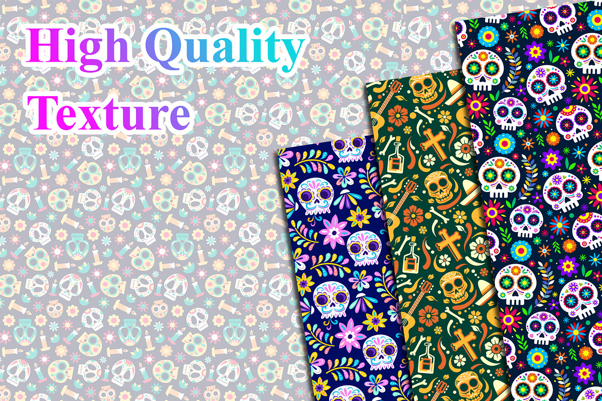 Skull Pattern Digital Paper, a Pattern Graphic by Digital Studio (Photo 2 of 5)