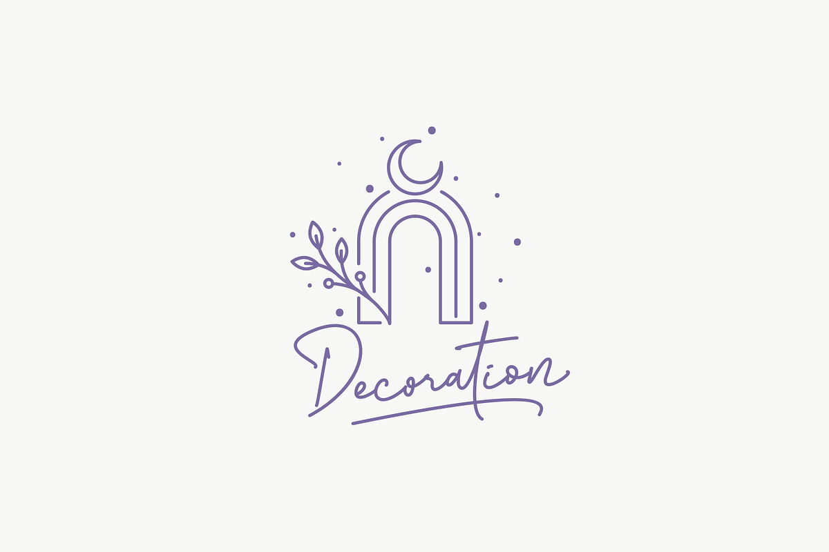 Archway Leaf Crescent Moon Logo preview 2