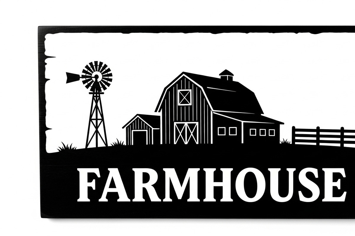 Modern farmhouse decor silhouette, an Illustration by Amazin_art (Photo 30 of 35)