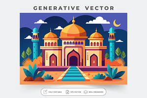 A vibrant hammam stands majestically, a Graphic by Iftikhar Alam