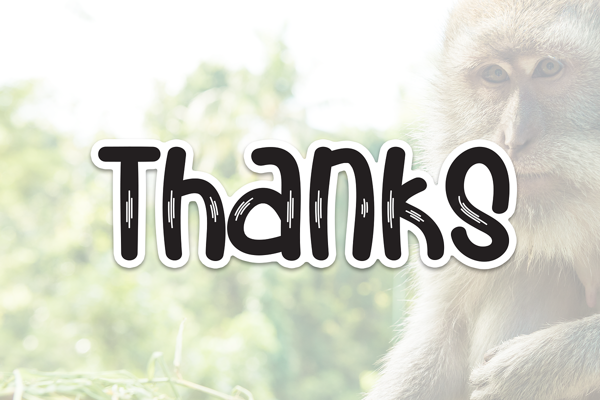 Hello Monkey | Script Font, a Script Font by Scratchones (Photo 8 of 8)