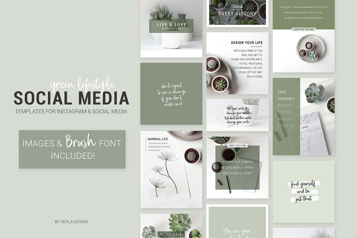Social Media templates images & font, a Social Media Template by Angele Kamp (Photo 1 of 9)
