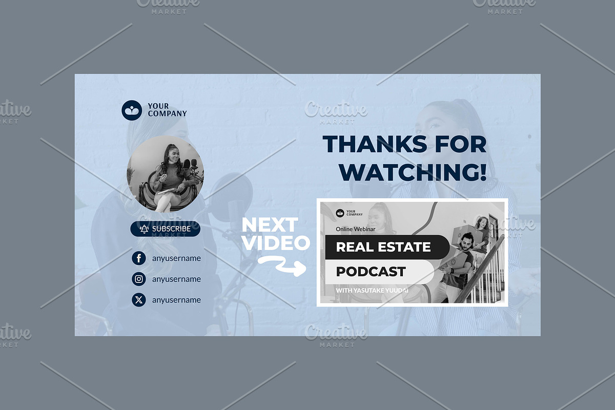 Podcast Youtube Thumbnail Template, a Social Media Template by hekenostudio (Photo 4 of 4)