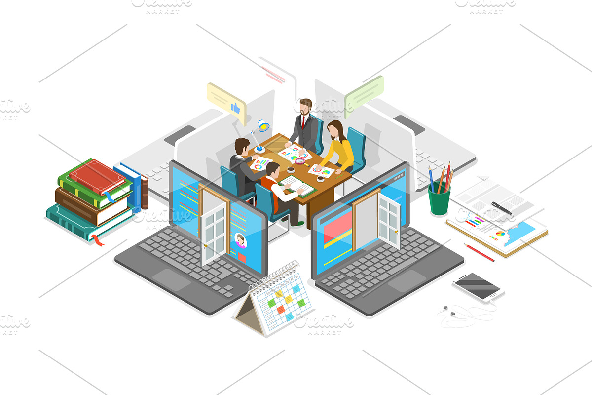 Hybrid Work Set 01, a Work Illustration by AndriiStore (Photo 11 of 11)