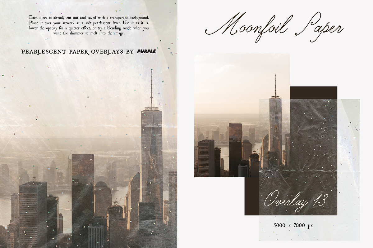 Moonfoil Paper: Pearlescent Overlays, a Texture Graphic by Purple (Photo 14 of 19)