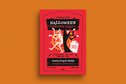 Halloween Costume Party Event Flyer, a Flyer Template by VectorVactory