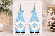 Christmas Gnome Earrings Laser Cut, a Seasonal Illustration by Canvas Craft (Thumbnail 2 of 5)