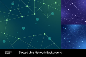 Dotted Line Network Background, a Background Graphic by Neermana