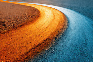 Curved two-tone dirt track, a Wallpaper Photo by AlyaAnd