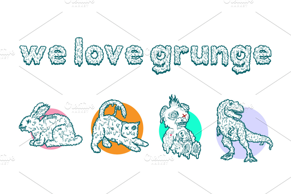 Melting Animals Vector Illustrations, an Animal Illustration by Macaroni Mayhem (Photo 5 of 7)