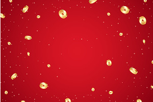 Chinese golden coins. Realistic gold, a Texture Illustration by Stock-Smart-Start