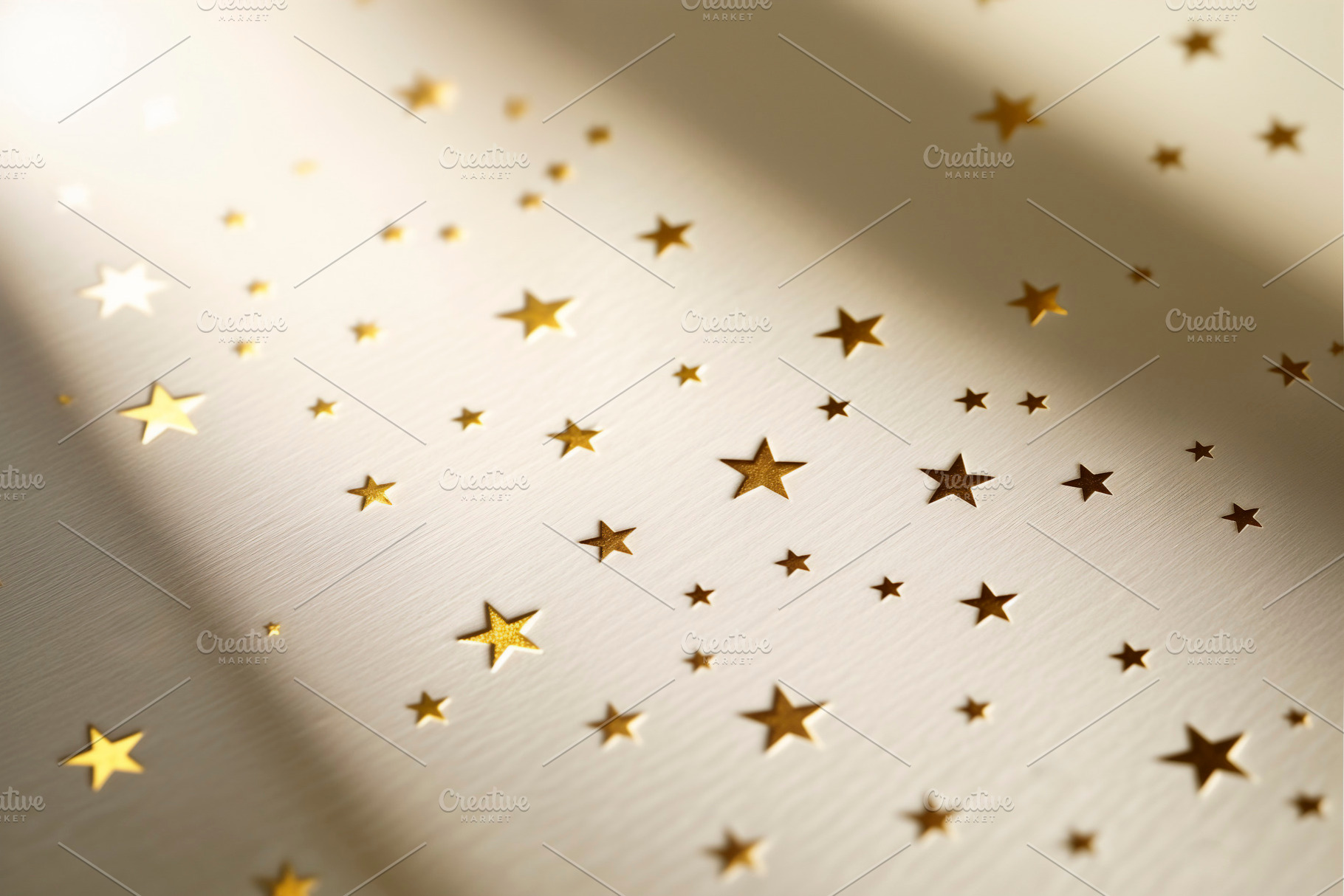 Luxury background with golden stars, a Photo by rarrarorro