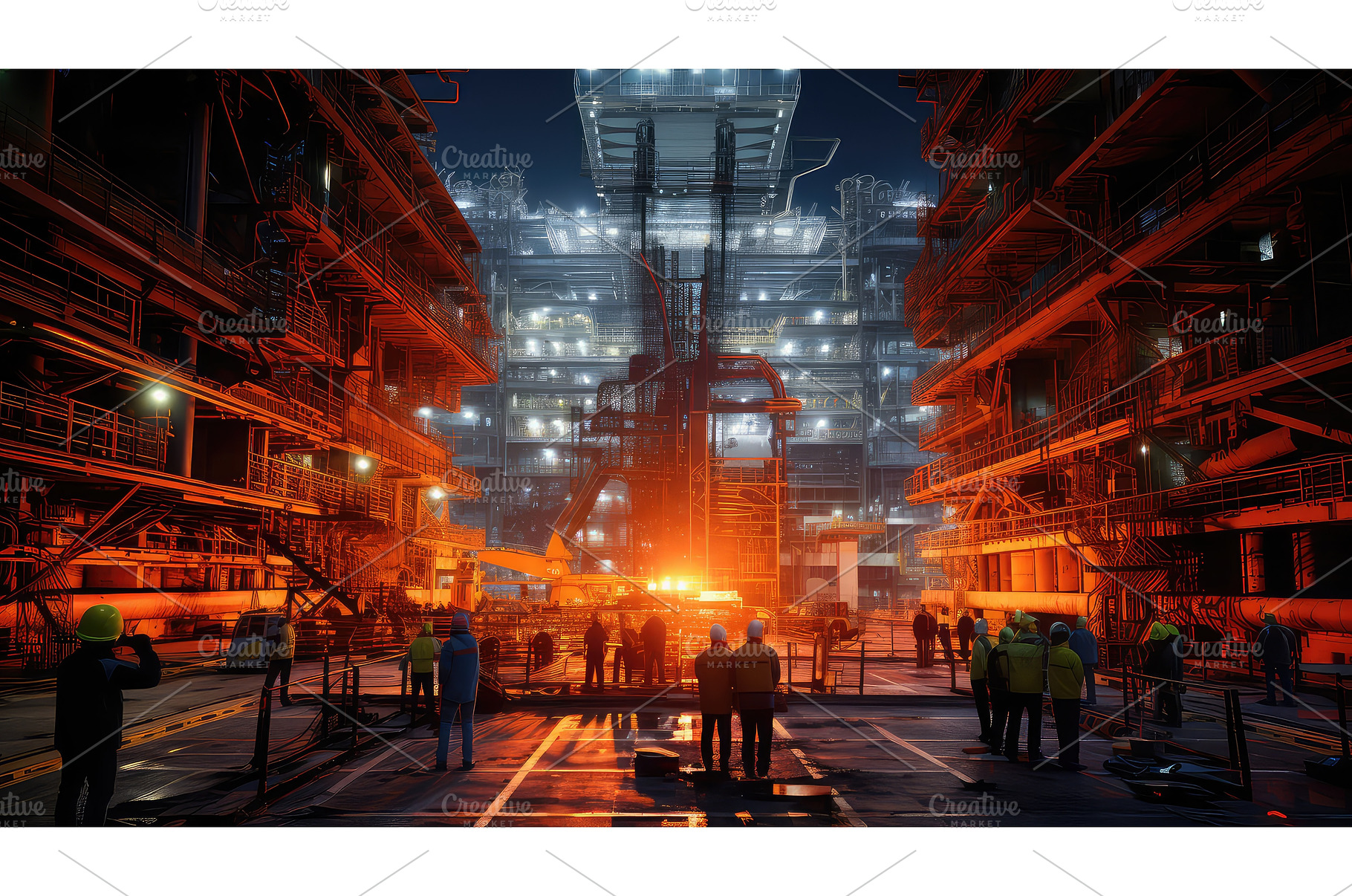 factory plant industrial background, an Industrial Photo by pikepicture