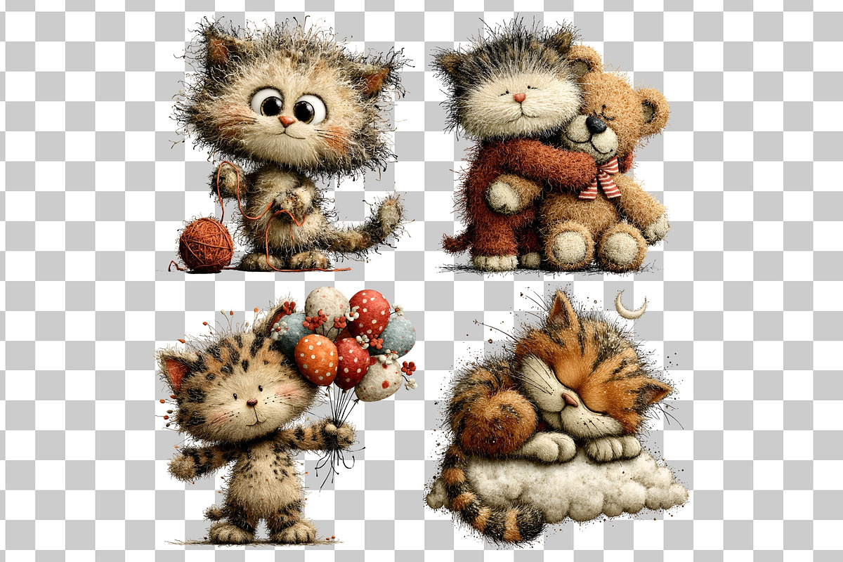 Fluffy Kitten Watercolor Clipart PNG, an Animal Illustration by Nicolle's Colorful Art (Photo 4 of 4)