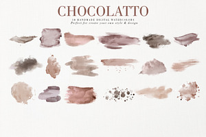 Chocolatto Watercolor Textures