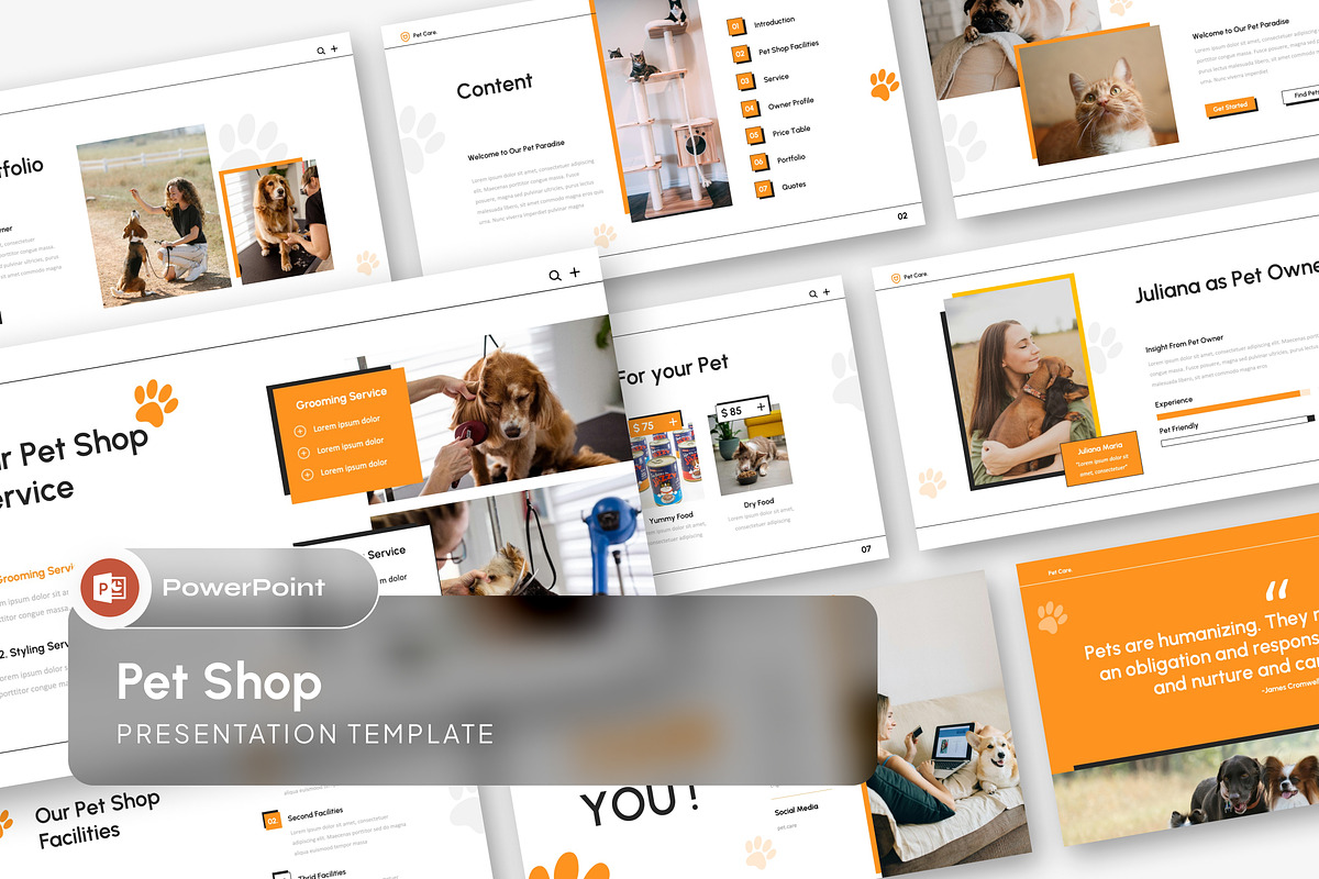 Pet Shop Presentation PowerPoint, a Presentation Template by Antstheme (Photo 1 of 2)