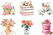 Watercolor Rose Relaxation Clipart, an Illustration by Designking (Thumbnail 4 of 5)