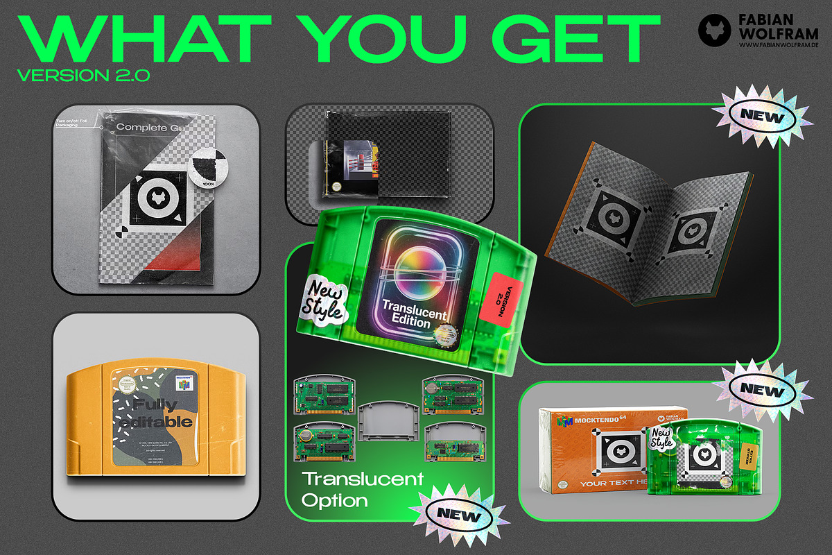 Nintendo N64 Cartridge Mockup, a Packaging Mockup by Fabian Wolfram (Photo 2 of 17)
