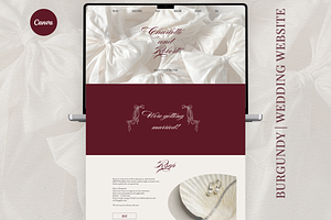 Wedding Website. Canva Template, a Landing Page Template by Summer Nightingale Art