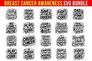 20 Breast Cancer Awareness SVG, an Object Graphic by himelgfx