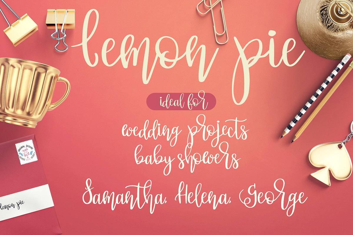 Lemon Pie Hand Lettered Script Font preview 4