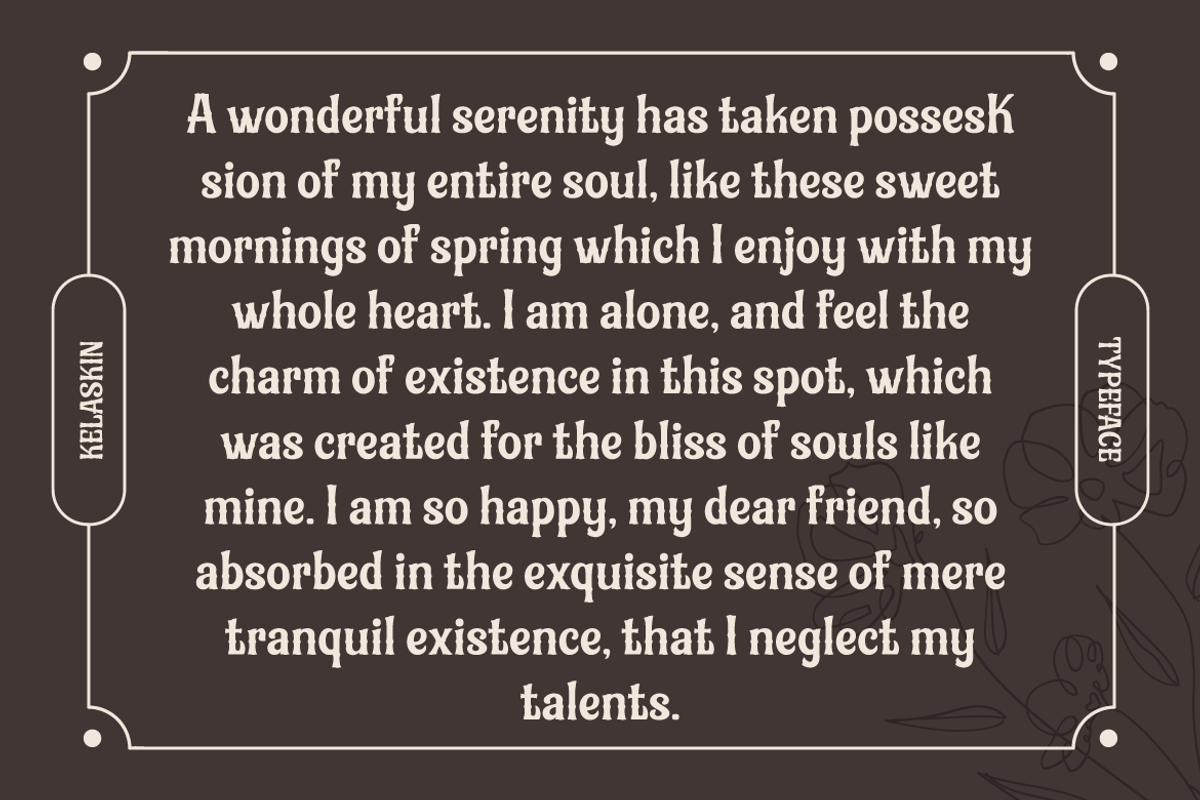 Kelaskin – Classic Serif font, a Serif Font by productype1 (Photo 4 of 13)