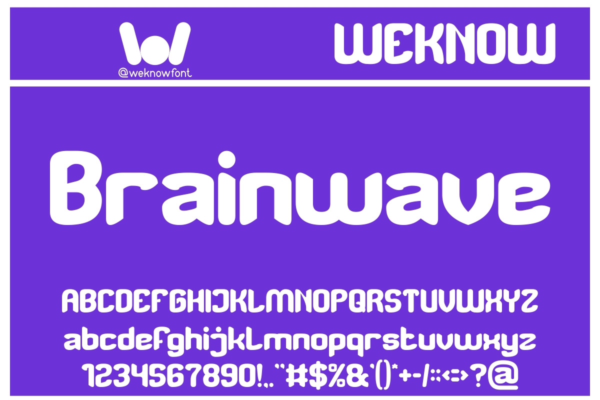Brainwave font, a Font by weknow (Photo 1 of 8)