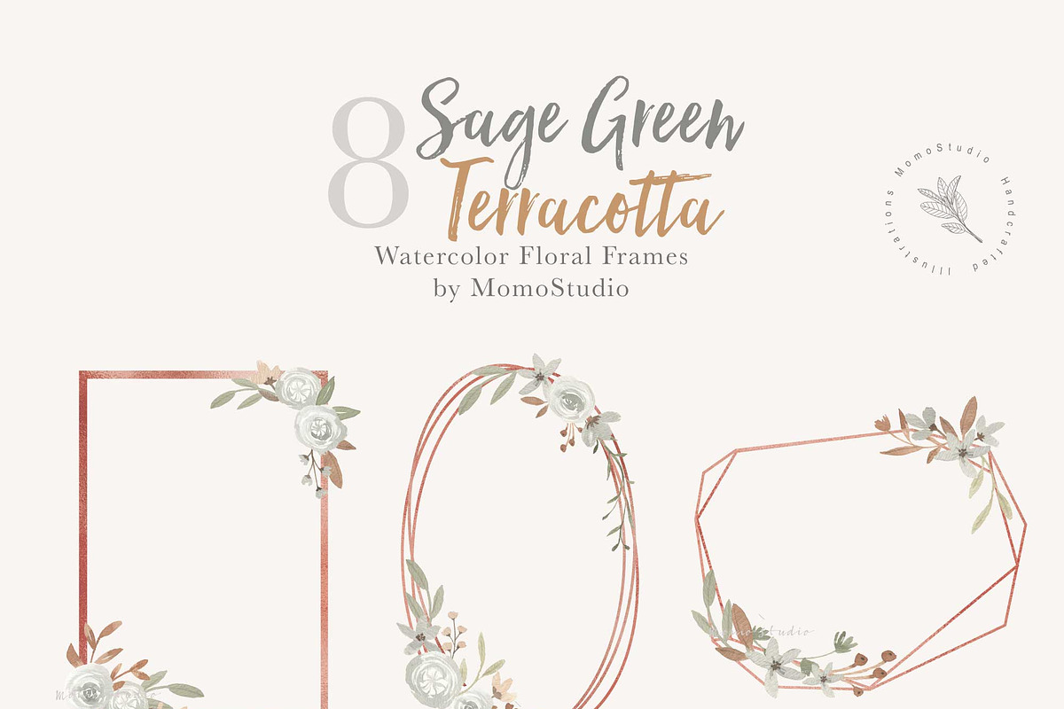 Sage Green Terracotta Botanicals, an Illustration by Momo Studio (Photo 4 of 11)