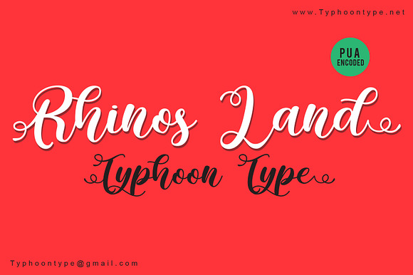 Rhinos Land font preview 3