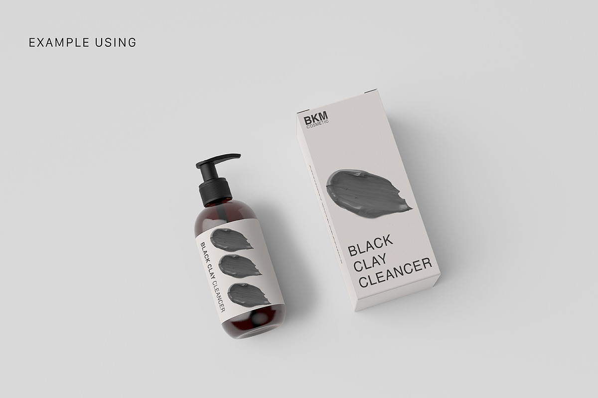 Black clay mask cosmetic smears set, an Object Graphic by Olha Kozachenko (Photo 6 of 8)