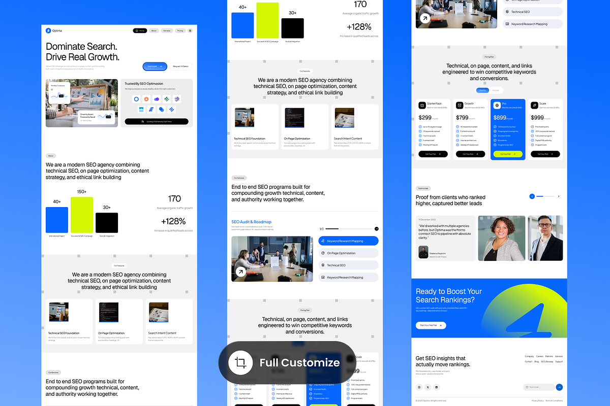 Optima - SEO Marketing Landing Page preview 3