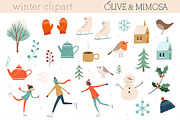 Winter illustration set, a Decorative Illustration by Olive & Mimosa (Thumbnail 2 of 3)