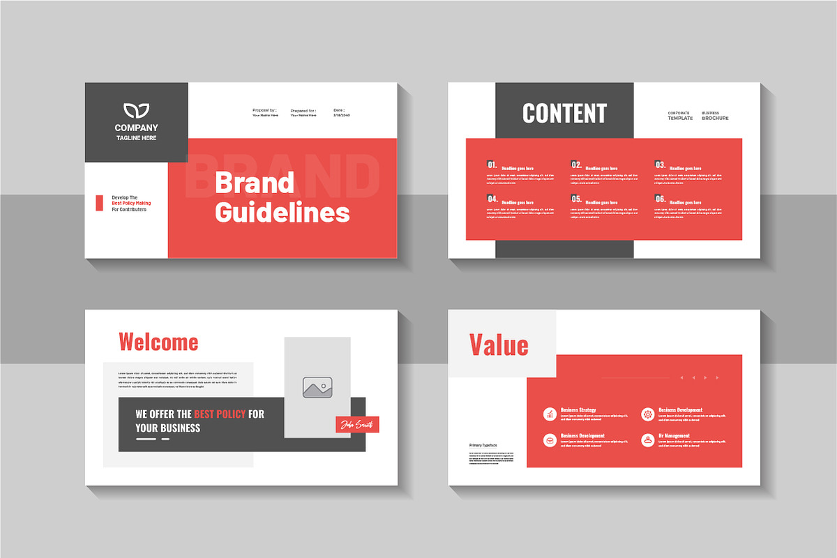 Modern brand guideline presentation, a Presentation Template by Pavel_design (Photo 2 of 4)