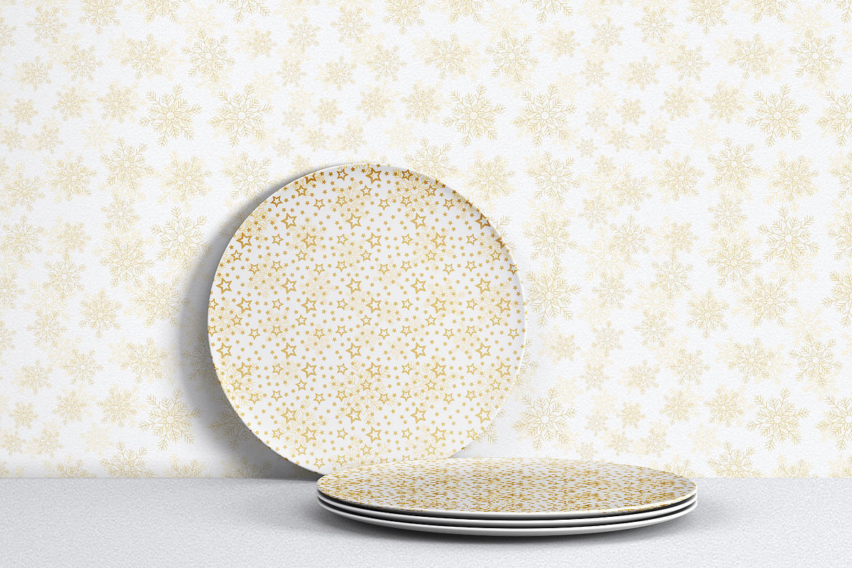 Golden Christmas Seamless Pattern, a Pattern Graphic by Elinorka (Photo 4 of 4)