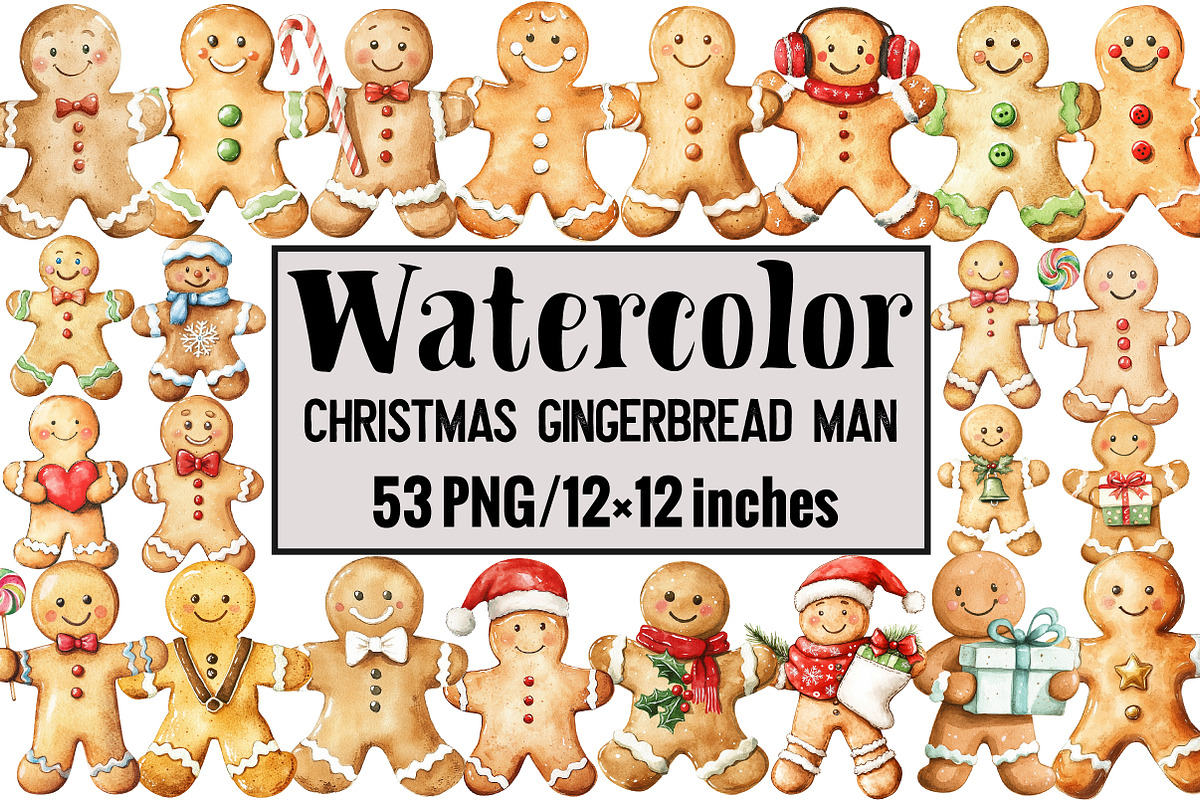 Christmas Gingerbread Man, an Illustration by Design Market (Photo 1 of 3)