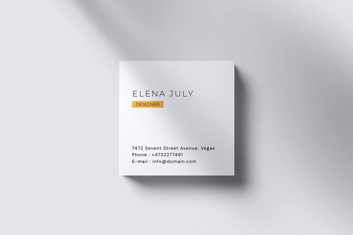Square Business Card Mockup, an Advertising Mockup by Mockup Supper (Photo 13 of 15)