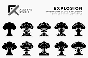 Mushroom Cloud Explosion, a Solid Icon by Akatype Studio (Thumbnail 1 of 3)