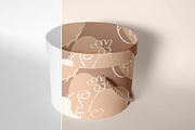 6 Mockups, Round Gift Box, a Packaging Mockup by bazarova (Thumbnail 9 of 10)