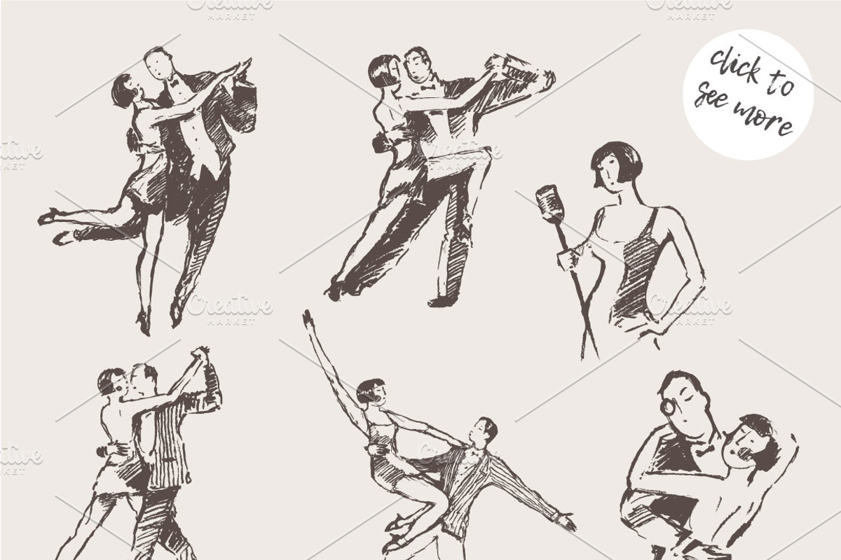 Illustrations of dancing couples, a Healthcare Illustration by TheMountBirdStudio (Photo 2 of 2)