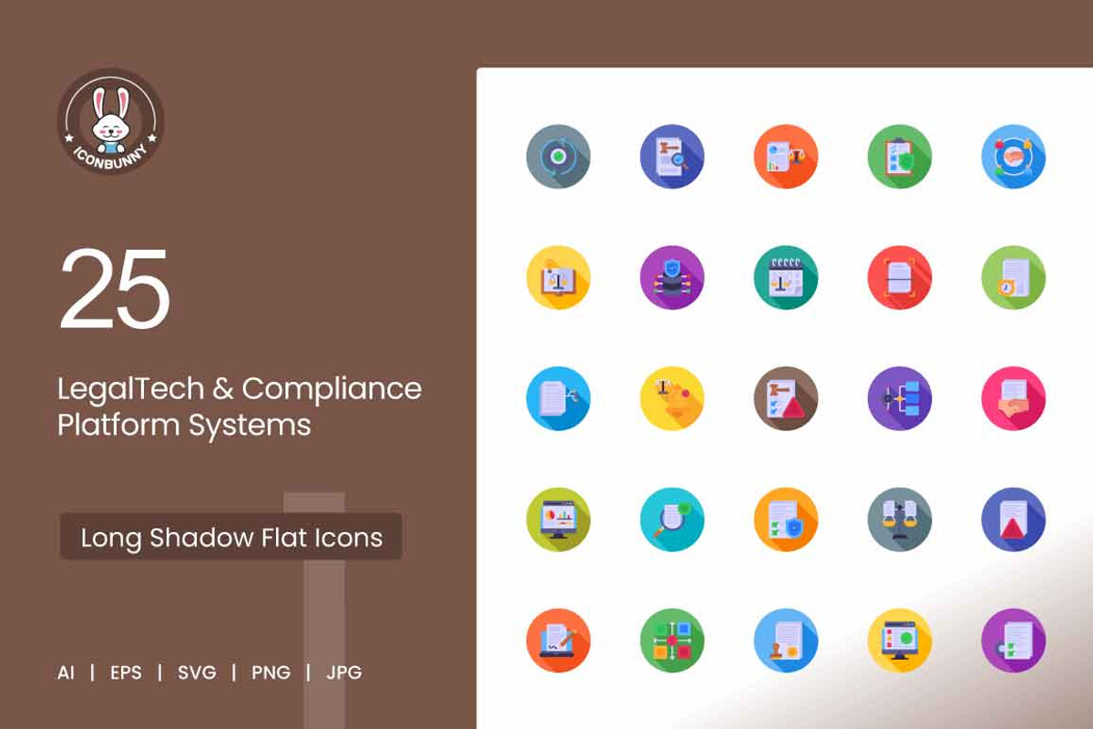 25 LegalTech & Compliance Icons, a Solid Icon by IconBunny (Photo 1 of 2)