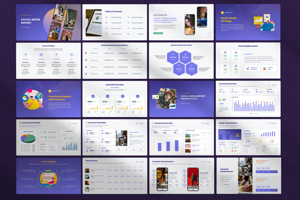 Social Media Report Keynote, a Presentation Template by UX Dummy (Photo 2 of 3)
