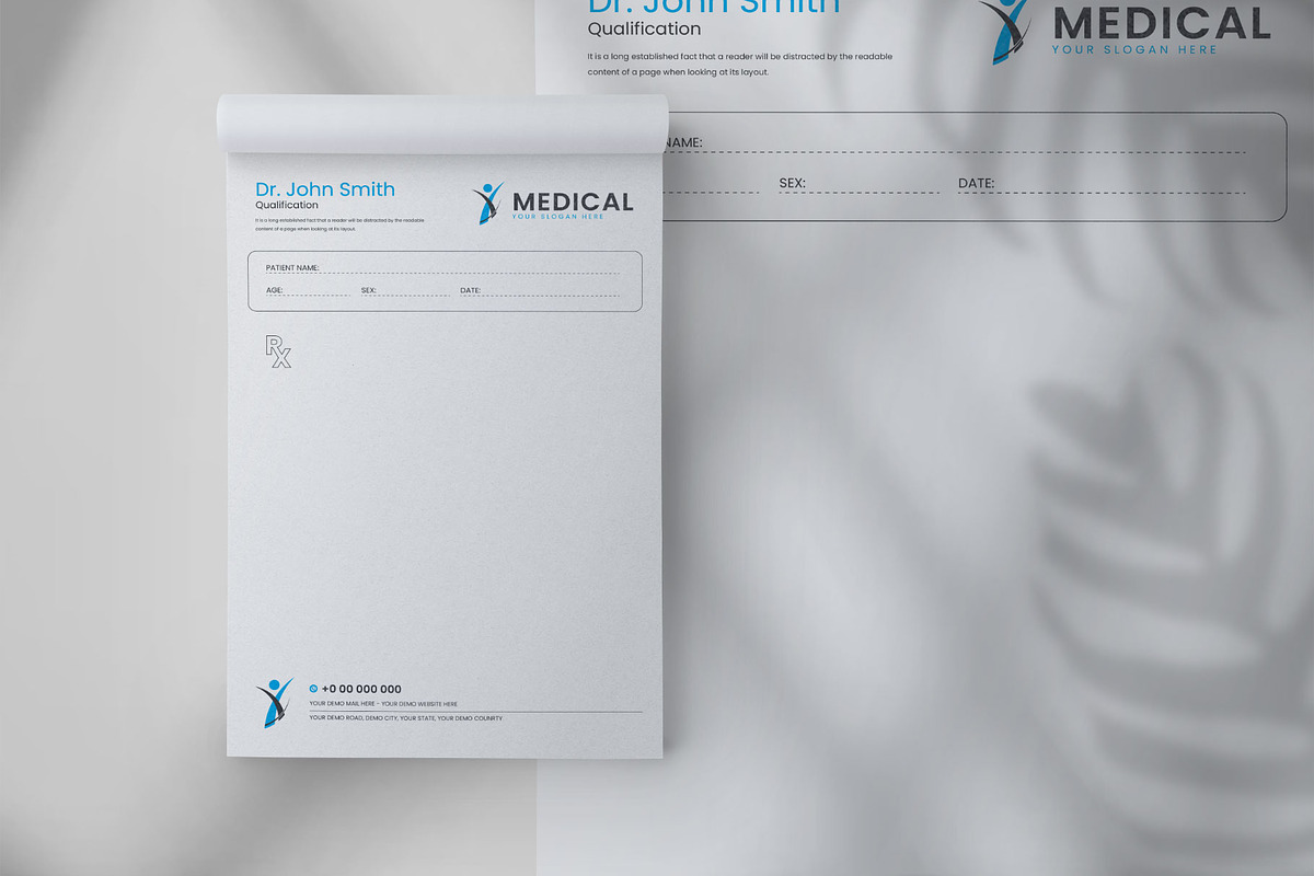 Doctor prescription pad design, a Stationery Template by Tanmoy Topu (Photo 2 of 2)