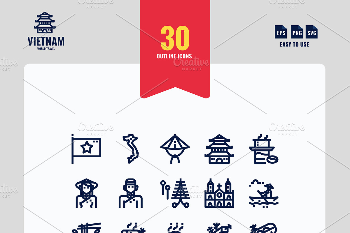 Vietnam 90 Icons, an Icon by Foxyard studio (Photo 2 of 4)