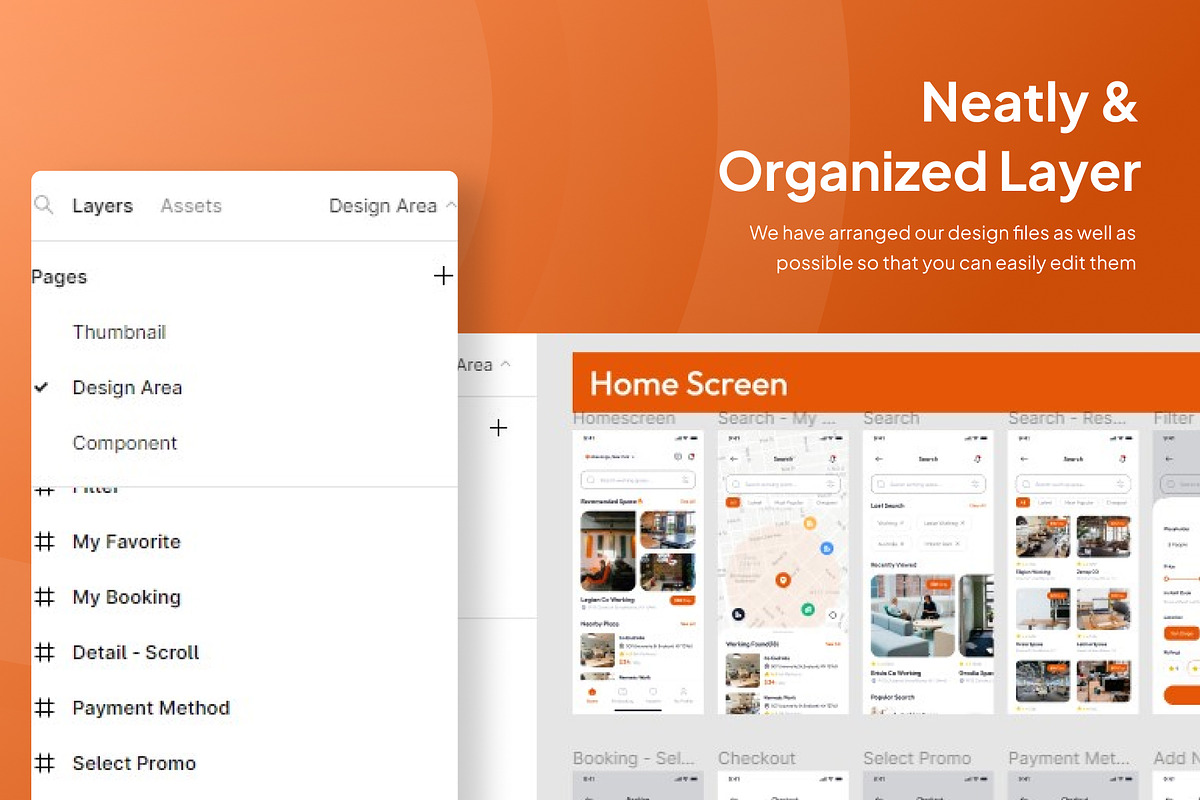 CoSpace - Rent Working Space App, an UI Kit Template by Minialis (Photo 4 of 6)