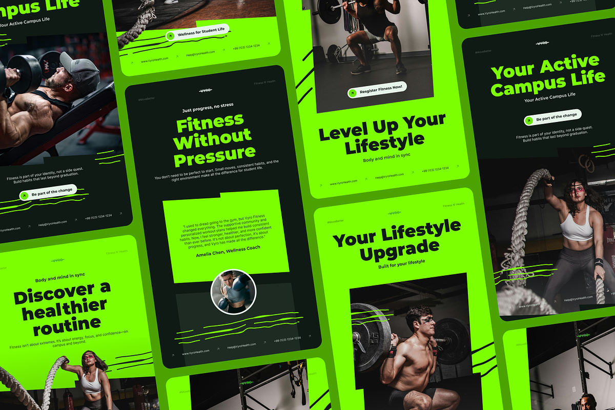 Vyro - Healthy Fitness Social Media, a Social Media Template by SLAB! Design (Photo 8 of 8)