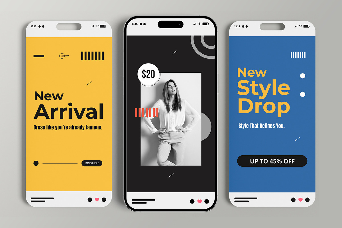 Fashion Story Post Template Set, a Social Media Template by MightyDesign (Photo 2 of 6)