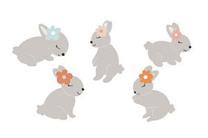 Little Bunnies Spring EasterClipArt