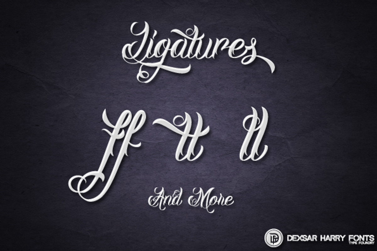 Milestone Script - Tattoo Font preview 3