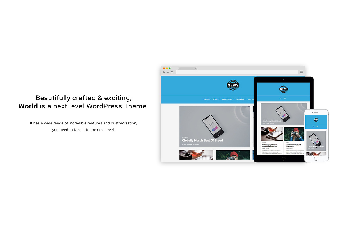 The World - Magazine News Theme, a WordPress Template by Excellent Dynamics (Photo 1 of 3)